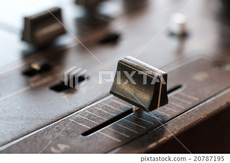 Crossfader on dj mixer in club Crossfader on dj mixer in club 20787195