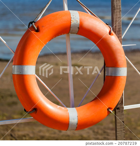 Lifebuoy on beach 20787219