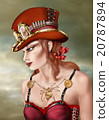 Steam Punk Woman in Red 20787894