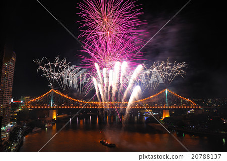 Firework on Story Bridge Brisbane River Festival 20788137