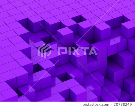 3d illustration of purple cubes 20788249