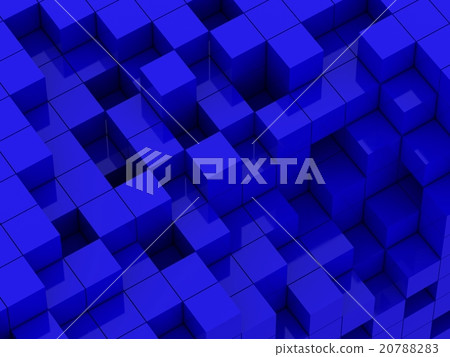 3d illustration of blue cubes 3d illustration of blue cubes 20788283