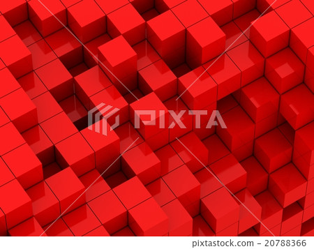 3d illustration of red cubes 20788366