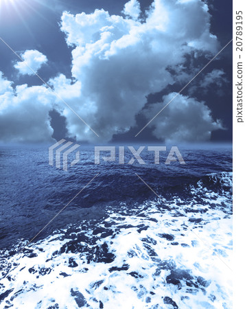 sea storm and cloudy sky sea storm and cloudy sky 20789195