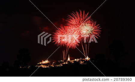 Fireworks festival at Khoa Wang in Thailand 20789360