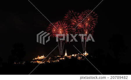 Fireworks festival at Khoa Wang in Thailand 20789482