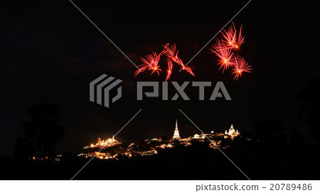 Fireworks festival at Khoa Wang in Thailand 20789486