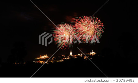Fireworks festival at Khoa Wang in Thailand 20789492