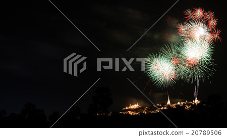Fireworks festival at Khoa Wang in Thailand Fireworks festival at Khoa Wang in Thailand 20789506