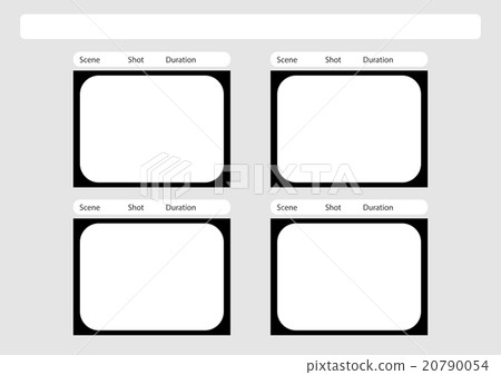 Traditional television 4 frame storyboard template Traditional television 4 frame storyboard template 20790054