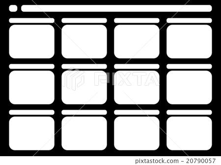 Traditional television 12 frame storyboard black Traditional television 12 frame storyboard black 20790057