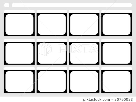 Traditional television 12 frame storyboard Traditional television 12 frame storyboard 20790058