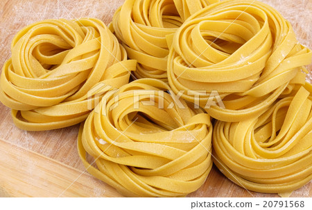 Homemade rolled fettuccine pasta Homemade rolled fettuccine pasta 20791568