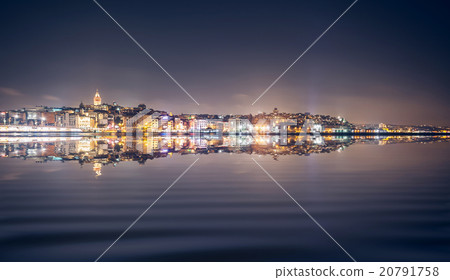 Istanbul cityscape at night 20791758