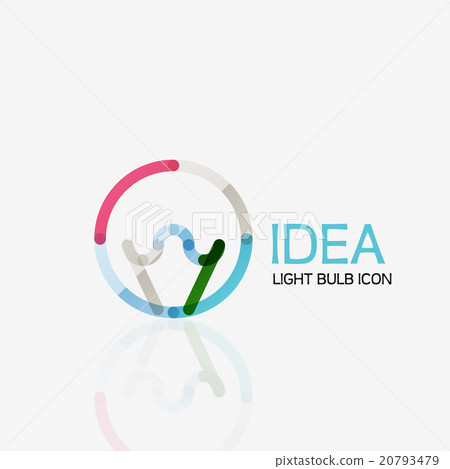Logo, vector light bulb abstract linear geometric Logo, vector light bulb abstract linear geometric 20793479