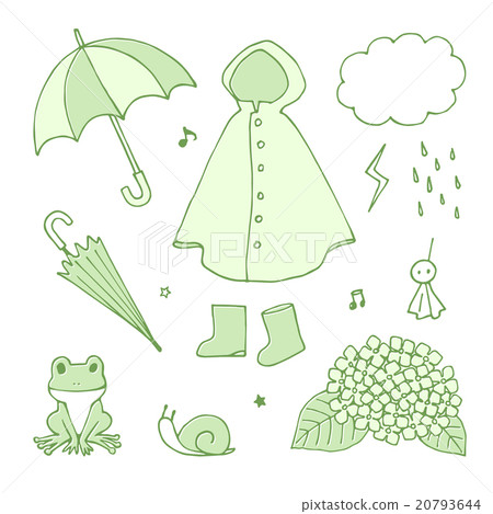 手繪風格雨季集 手繪風格雨季集 20793644