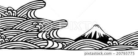 Cutting picture _ Fuji and the sea Cutting picture _ Fuji and the sea 20793775