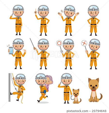 救援隊/救援人員/救援犬的姿勢套裝（12種） 20794648