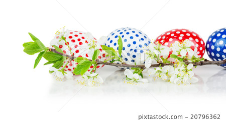 Easter composition on white background 20796362