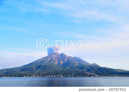 藍天和櫻島 20797352