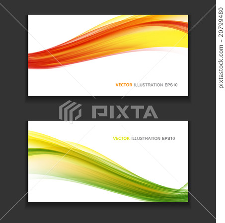 Wave Card Background Abstract Colored Wave Card Background. Vector - Stock Illustration ...