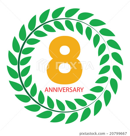 Template Logo 8 Anniversary in Laurel Wreath Template Logo 8 Anniversary in Laurel Wreath 20799667