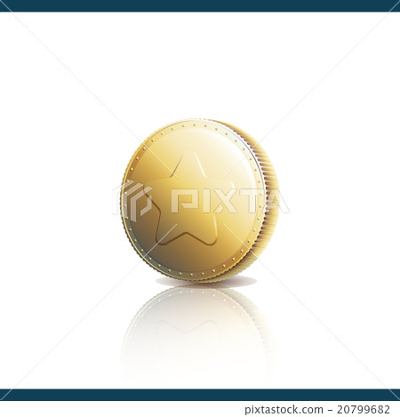 Gold coin with star Gold coin with star 20799682