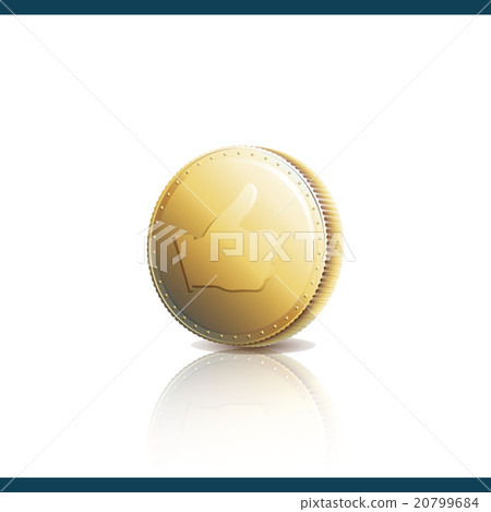 Thumb up on gold coin 20799684
