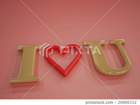 Dimensional inscription of I LOVE You  20800152