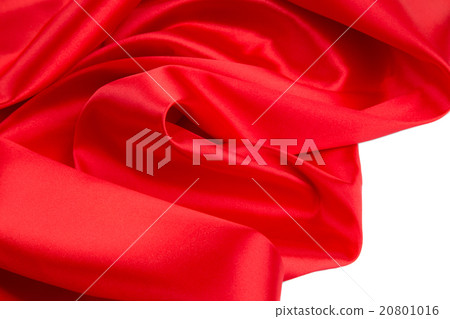 Red silk drapery close up. 20801016