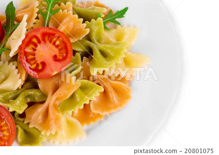 Pasta penne rigate with tomato. 20801075