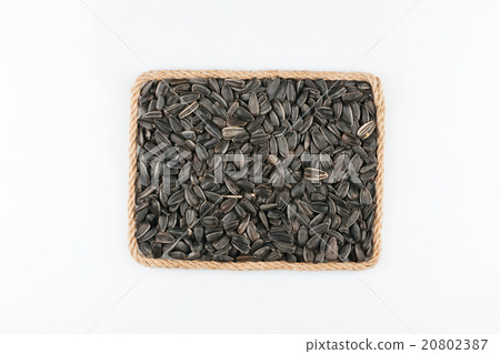 Frame made of the rope with sunflower seeds Frame made of the rope with sunflower seeds 20802387