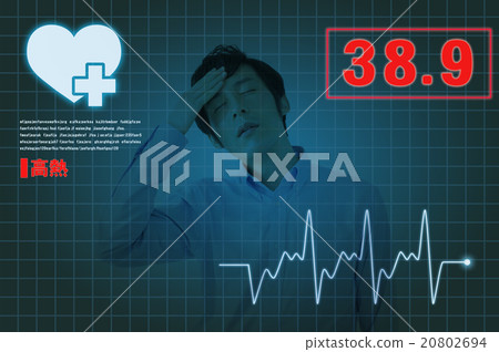 A male with high fever 20802694