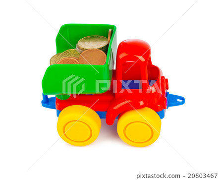 Toy car truck and money coins Toy car truck and money coins 20803467