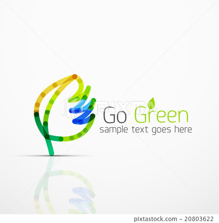 Vector abstract logo idea, eco leaf, nature plant 20803622