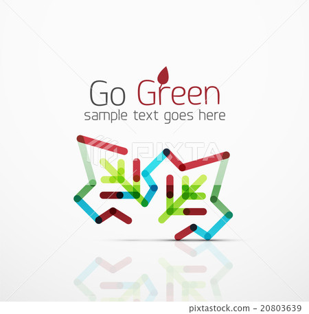Vector abstract logo idea, eco leaf, nature plant - Stock Illustration ...