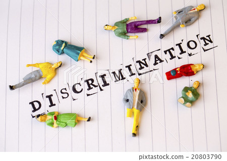 discrimination text on paper, disabled people 20803790