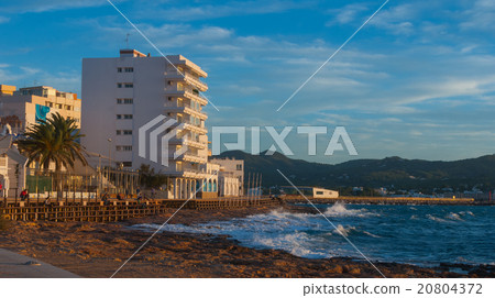 Sunset on the Cafes Del Mar, Ibiza beaches. Sunset on the Cafes Del Mar, Ibiza beaches. 20804372