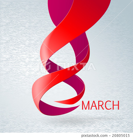 Ribbon March 8 greeting card - Stock Illustration [20805015] - PIXTA