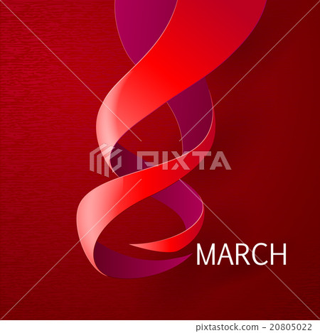 Ribbon March 8 greeting card - Stock Illustration [20805022] - PIXTA