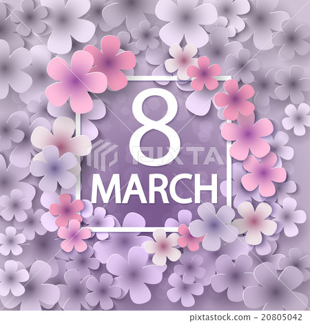 Pink Floral Greeting card - International Happy 20805042