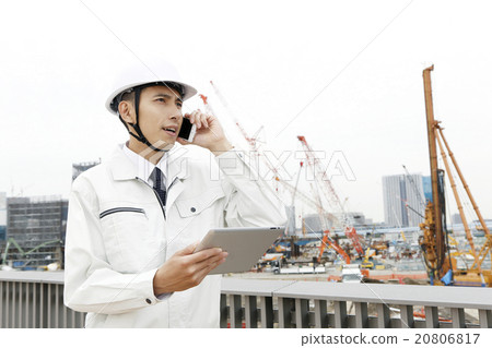 Male at construction site Male at construction site 20806817