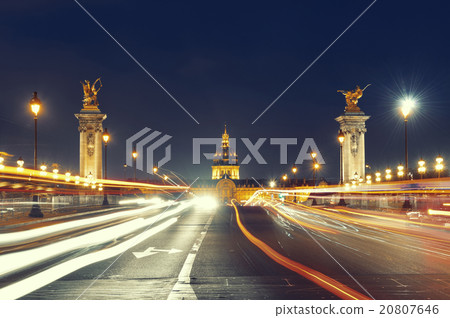 Alexandre III bridge night view 20807646
