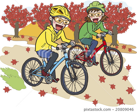 Family Illustration Fall Cycling Family Illustration Fall Cycling 20809046