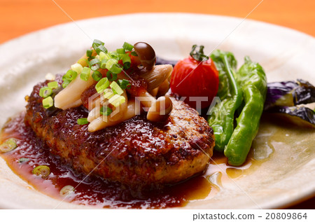 Mushroom hamburger Japanese style soy sauce sauce 20809864