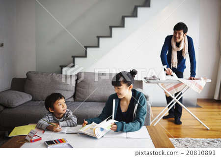 Children studying at home Children studying at home 20810891