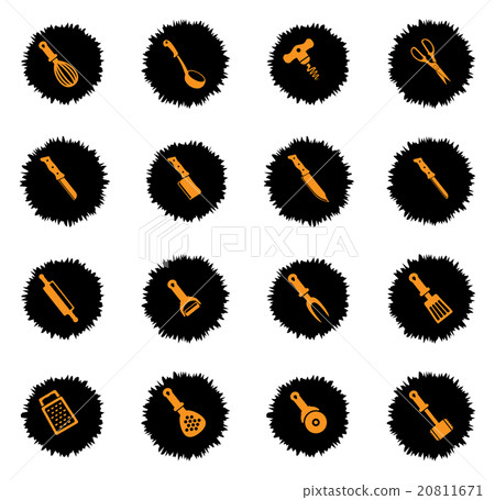 kitchen tools icons set kitchen tools icons set 20811671