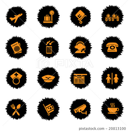 Airport icons set Airport icons set 20813100
