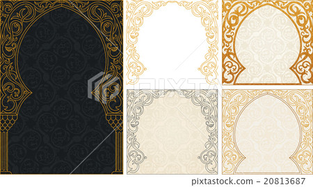 Eid al Adha greetings backgrounds set 20813687