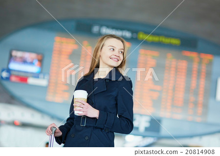 Young woman in international airport 20814908